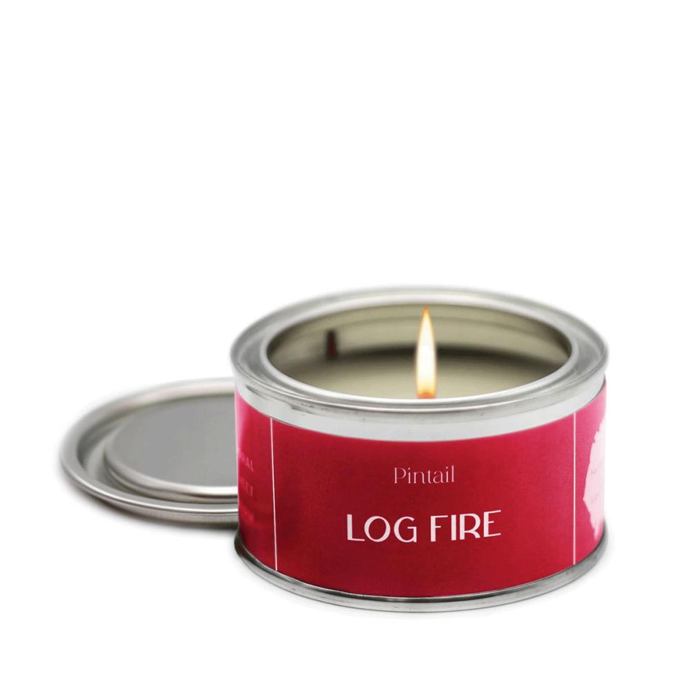 Pintail Candles Log Fire Paint Pot Candle £5.18